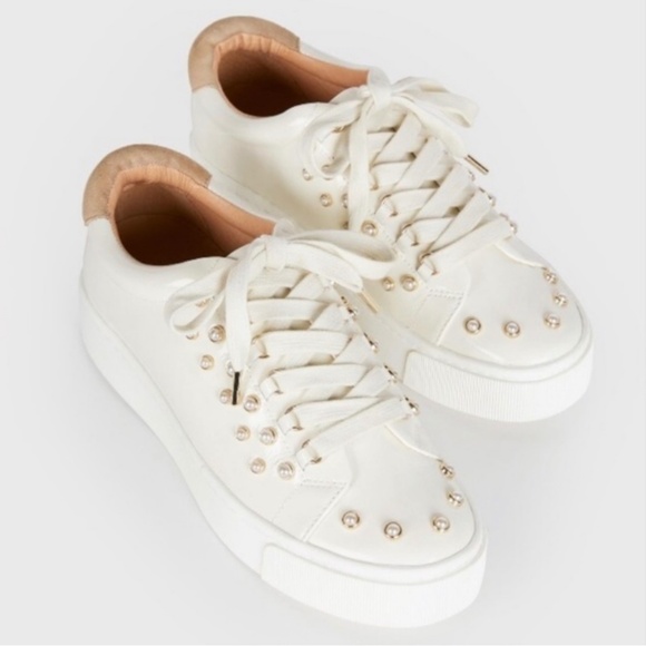 Joie Shoes - Joie Handan Pearl Studded Sneakers